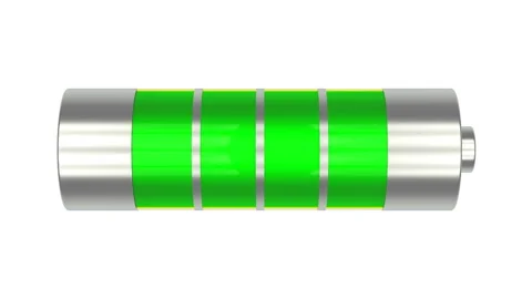 Electronic device rechargeable battery discharging animation Stock Footage 128280197