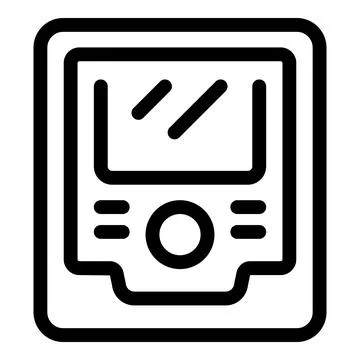 Electronic device with screen and buttons showing user interface 스톡 일러스트