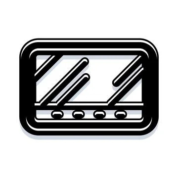 Electronic device screen displaying an abstract interface icon Illustrazione stock