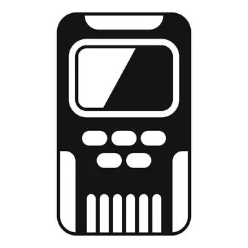 Electronic device showing blank screen with buttons for user interface Stock Illustration