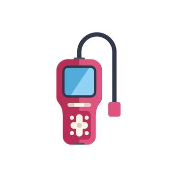 Electronic device showing blank screen for control panel Illustrazione stock