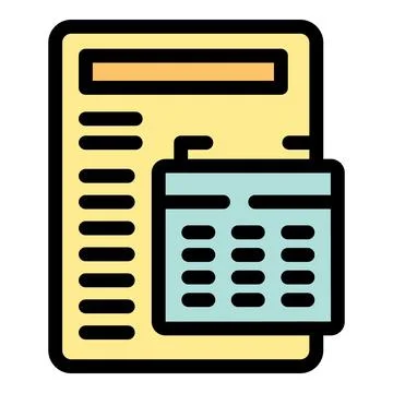 Electronic device showing spreadsheet and data analysis results Stock Illustration