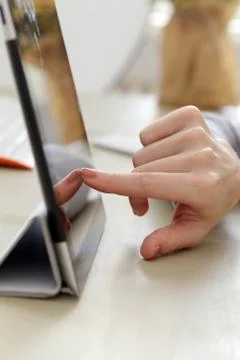 Electronic device on the table Stock Photos