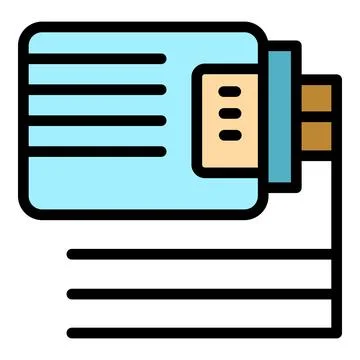 Electronic device transmitting data through cable with indicator lights Stock Illustration