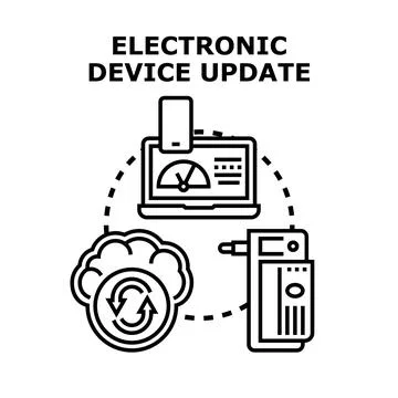 Electronic device updating cloud data and system optimization 库存插图