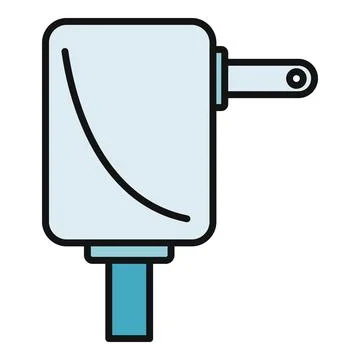 Electronic device wall charger vector icon illustration concept Stock Illustration