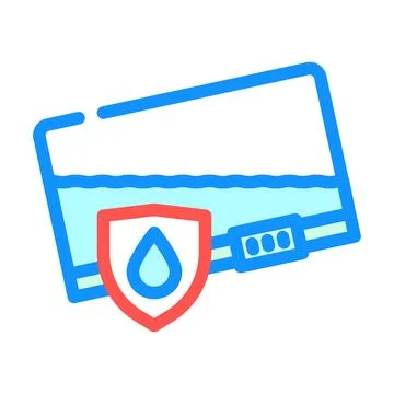 Electronic device with waterproof protection shield icon 스톡 일러스트