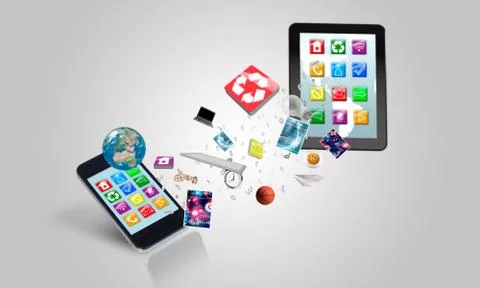 Electronic devices. Elements of this image furnished by NASA Stock Illustration