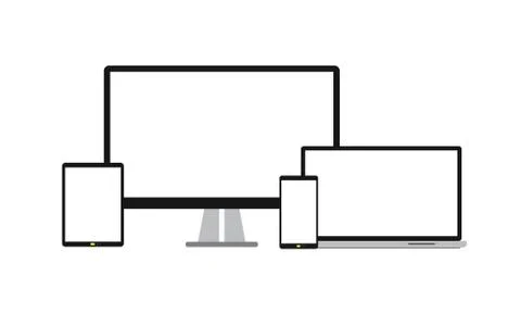 Electronic Devices flat design Stock Illustration