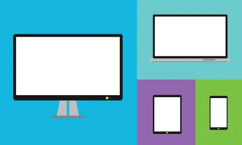 Electronic Devices flat design Stock Illustration