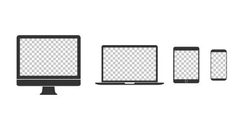Electronic devices icon set. Vector illustration, flat design. イラスト素材