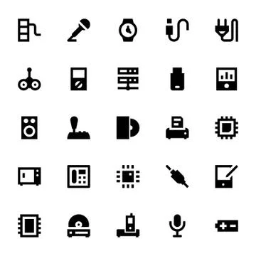 Electronic Devices Icons Stock Illustration