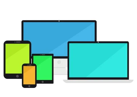 Electronic devices Stock Illustration