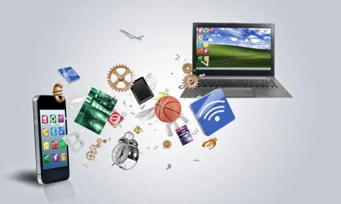 Electronic devices 스톡 일러스트