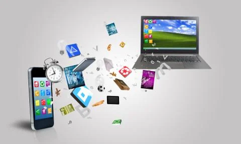Electronic devices 스톡 일러스트