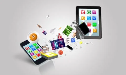 Electronic devices 스톡 일러스트