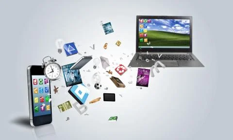 Electronic devices Illustrazione stock
