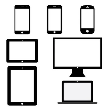 Electronic devices Stock Illustration