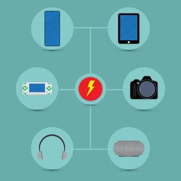 Electronic devices Stock Illustration