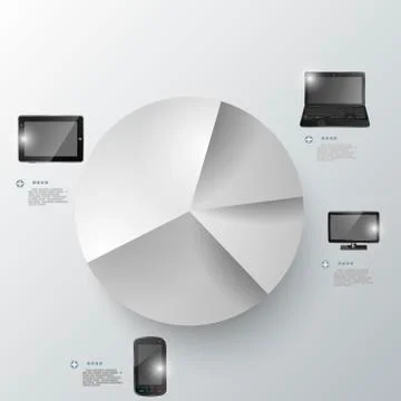 Electronic devices infographic presentation eps10 vector illustr Stock Illustration