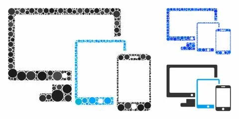 Electronic devices Mosaic Icon of Spheric Items Stock Illustration
