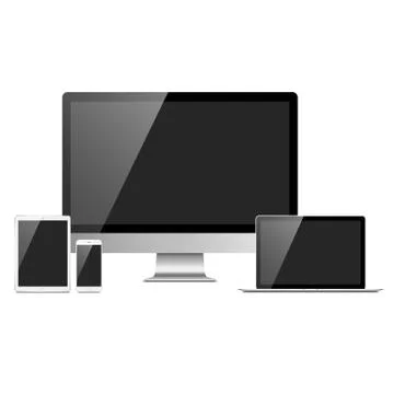 Electronic Devices Set Stock Illustration