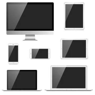 Electronic Devices Set Stock Illustration