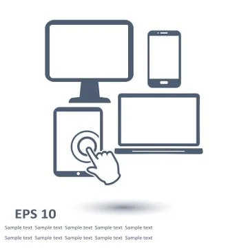 Electronic Devices symbol. Stock Illustration