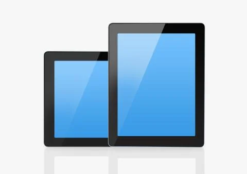 Electronic Devices with White Screens Illustrazione stock