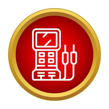 Electronic diagnostic tool icon for measurement and testing Stock Illustration