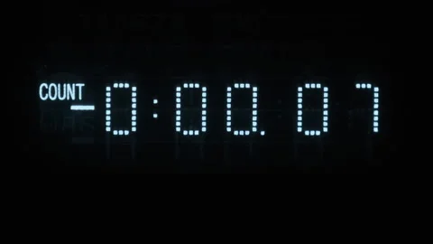 Electronic Digital Counter on the VCR Counting the Time, Retro Led indicator Stock Footage 172139385