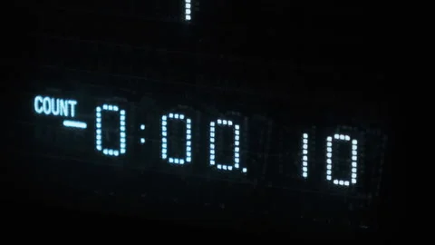 Electronic Digital Counter on the VCR Counting the Time, Retro Led indicator Stock Footage 173467671