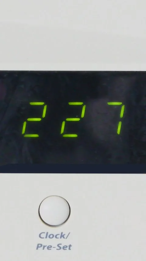 Electronic digital microwave oven timer Stock Footage 303892898