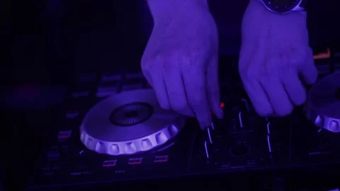 Electronic digital technology dj Stock Footage 142837763