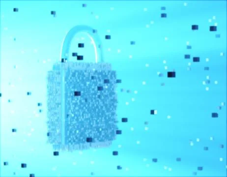 Electronic digital technology lock, data security and protection Stock Illustration
