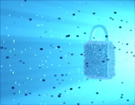 Electronic digital technology lock, data security and protection Stockillustratie