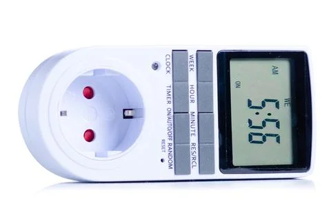 Electronic Digital Timer Switch Socket Kitchen Timer Stock Photos