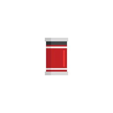 Electronic diode icon flat vector. Electric component Stock Illustration