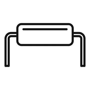 Electronic diode icon outline vector. Electric component Stock-Illustration