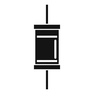 Electronic diode icon simple . Electric component Stock-Illustration