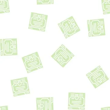 Electronic diploma glyph vector seamless pattern sign イラスト素材