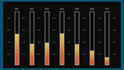 Electronic display, bar graph, digital measuring device, measured value. Stock Footage 314516345