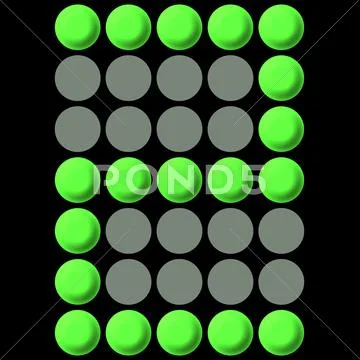 Electronic Display Number 2 Stock Illustration