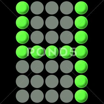 Electronic Display Number 4 Stock Illustration