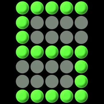 Electronic Display Number 5 Stock Illustration