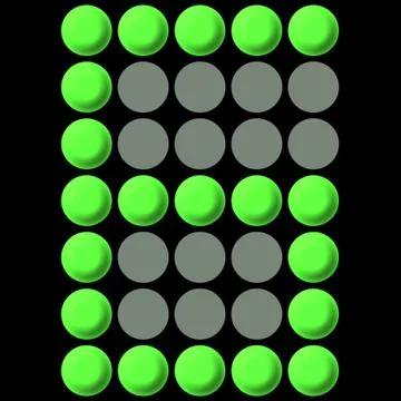 Electronic Display Number 6 Stock Illustration
