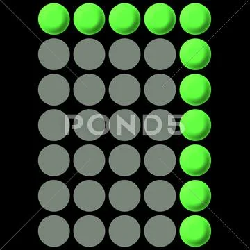 Electronic Display Number 7 Stock Illustration