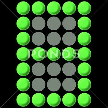 Electronic Display Number 8 Stock Illustration