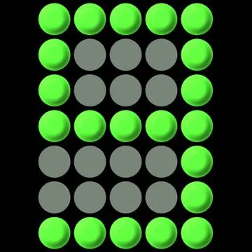 Electronic Display Number 9 Stock Illustration