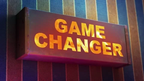 Electronic display showing red light message Game Changer Vídeos de archivo 263962596
